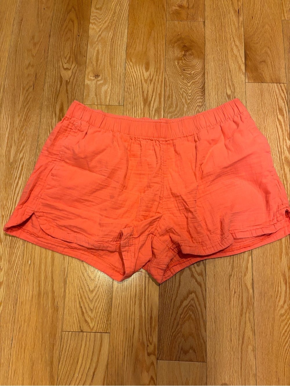 Old Navy Coral Elastic-Waist Jean Shorts